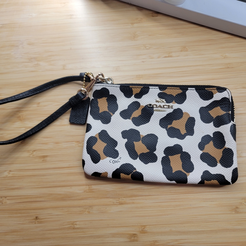 Coach Leopard Print Wristlet